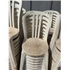 Image 9 : Multiple Green & White Plastic Stacking Chairs