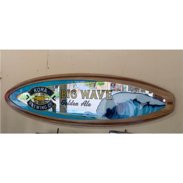 Kona Brewing Co. Big Wave Golden Ale Surfboard-Shaped Wall Hanging