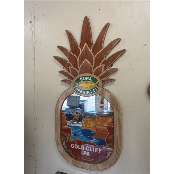 Kona Brewing Co. Gold Cliff IPA Pineapple-Shaped Wall Hanging