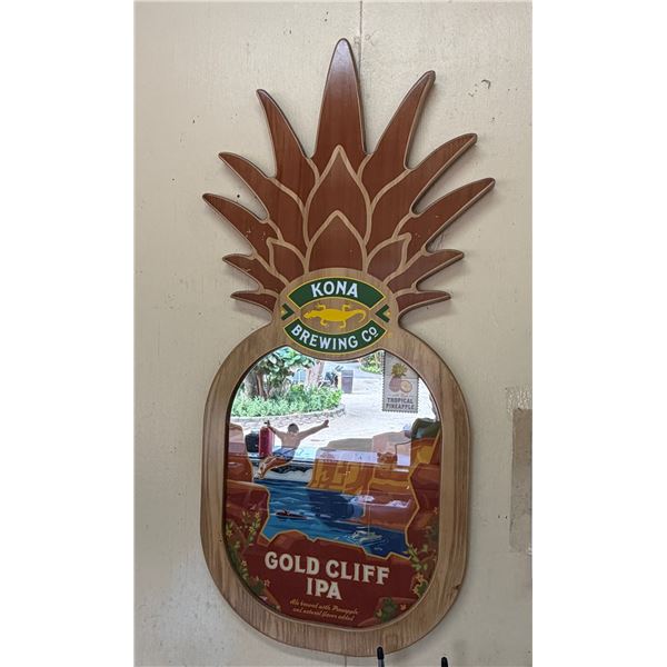 Kona Brewing Co. Gold Cliff IPA Pineapple-Shaped Wall Hanging