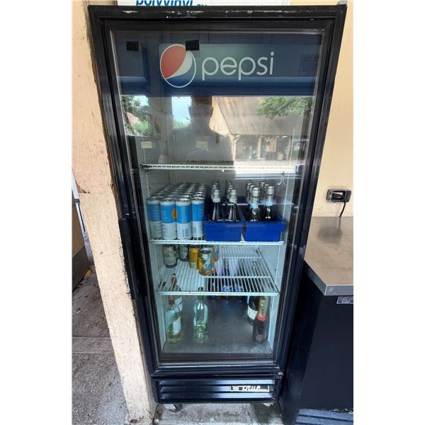 True GDM-12 One Section Glass Door Merchandiser Refrigerator (contents not included)
