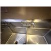 Image 4 : Metal Triple-Basin Double-Faucet Sink w/ Drainboard (contents not included)