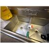 Image 6 : Metal Triple-Basin Double-Faucet Sink w/ Drainboard (contents not included)
