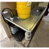 Image 8 : Metal Triple-Basin Double-Faucet Sink w/ Drainboard (contents not included)