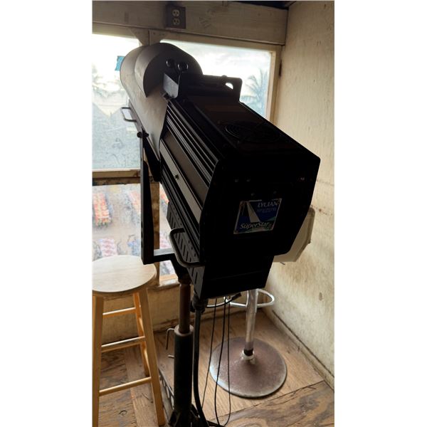 Lycian SuperStar 1.2 Model 1275 Spot Light w/ Clear-Com RS-701 Beltpack on Stand