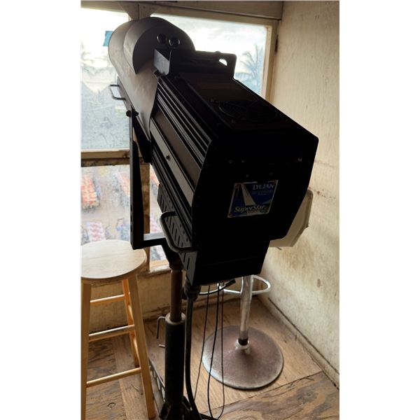 Lycian SuperStar 1.2 Model 1275 Spot Light w/ Clear-Com RS-701 Beltpack on Stand