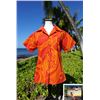Image 1 : Qty 8 NEW Women's Red Aloha Shirts, Size L w/ Paradise Cove Hot/Cold Bag