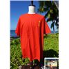 Image 1 : Qty 7 NEW Red Short Sleeve T-Shirts, Size 2XL w/ Paradise Cove Hot/Cold Bag