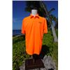 Image 2 : Qty 4 NEW Orange Security Polo Shirts, Size 5XL  w/ Paradise Cove Hot/Cold Bag