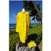 Image 2 : Qty 3 NEW Yellow Rain Coats, Size XL  w/ Paradise Cove Hot/Cold Bag