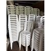 Image 1 : Qty 100 Grosfillex  White Miami Bistro Stacking Side Chairs (retail $41/each) 15" x 15" x 34"H