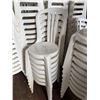 Image 8 : Qty 100 Grosfillex  White Miami Bistro Stacking Side Chairs (retail $41/each) 15" x 15" x 34"H