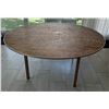 Image 2 : Qty 5 Round Wooden Tables 65" Dia