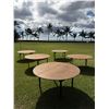 Image 1 : Qty 5 Round Wooden Tables 65" Dia