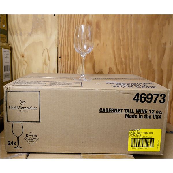 Qty 5 Boxes Chef & Sommelier 46973 Cabernet Wine Glasses (4 full / 1 missing = 119 glasses)