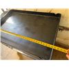 Image 9 : Rubbermaid Commercial Black Utility Cart w/ Undershelf 40" x 25" x 37"H