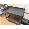Image 2 : Rubbermaid Commercial Black Utility Cart w/ Undershelf 40" x 25" x 37"H