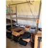Image 2 : Metal Adjustable Shelf & Contents: Scissors, Gloves, Bags, etc
