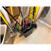 Image 5 : Multiple Cleaning Supplies: Brooms, Dust Pans, Waste Basket, Step Ladder, etc