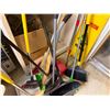 Image 6 : Multiple Cleaning Supplies: Brooms, Dust Pans, Waste Basket, Step Ladder, etc
