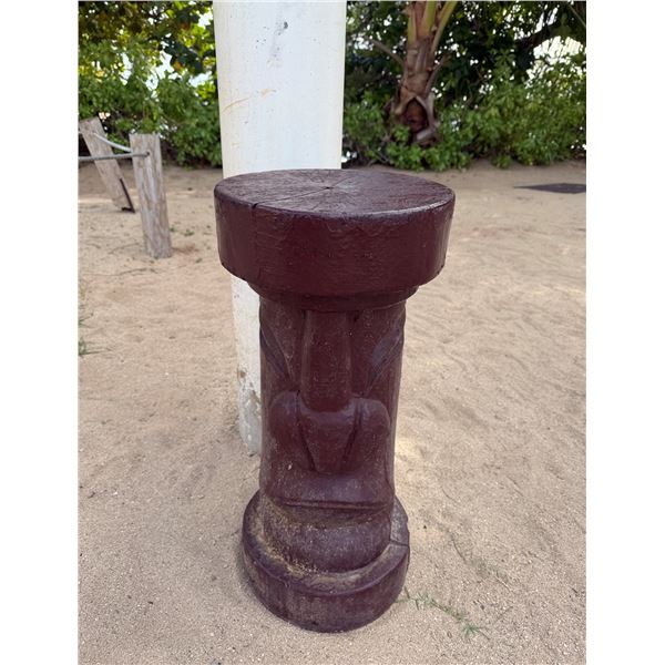 Carved Column Pedestal Base Stand 11" Dia, 25"H