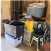 Image 1 : Multiple Plastic Bins, Organizers, Misc Coolers, etc