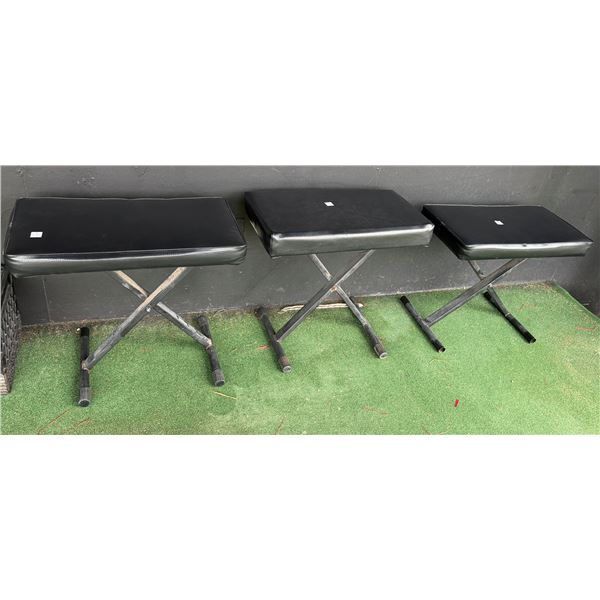 Qty 3 Adjustable Keyboard Benches 24" x 12"