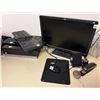 Image 1 : HP Monitor w/ HP LaserJet Printer, 2 Keyboards, etc