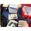 Image 6 : Multiple Medical Supplies: CPR Rescue Mask Kits, Wipes, Bandages, Tape, Fire Blankets, etc