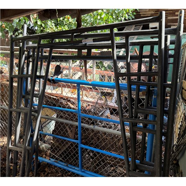 Multiple Metal Scaffolding Sections