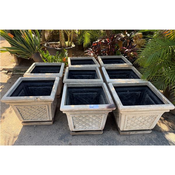Qty 8 Square Planters