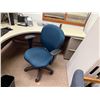 Image 2 : Curved Desk w/ Hutch, 5 Drawers 80" x 24" x  72" & Rolling Chair (contents not included)