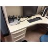 Image 4 : Curved Desk w/ Hutch, 5 Drawers 80" x 24" x  72" & Rolling Chair (contents not included)