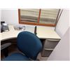 Image 5 : Curved Desk w/ Hutch, 5 Drawers 80" x 24" x  72" & Rolling Chair (contents not included)