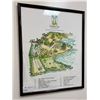 Image 1 : Paradise Cove Luau Village Map, Framed 25" x 30"