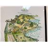 Image 3 : Paradise Cove Luau Village Map, Framed 25" x 30"