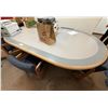 Image 1 : Oval Conference Table w/ Wooden Edge 112" x 63" x 30" (contents not included)