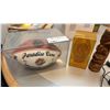 Image 1 : Paradise Cove Pro Bowl 2000 & 2001 Souvenir Footballs in Display Cases & Carved Tiki