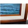 Image 2 : Ocean Scene Artwork by Artist Budd, Wood Framed & Matted 30" x 26"