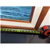 Image 5 : Ocean Scene Artwork by Artist Budd, Wood Framed & Matted 30" x 26"