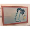 Image 2 : Hawaiian Woman Artwork by Diana Hansen Young 877/2000, Framed & Matted 38" x 26"