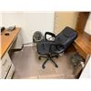 Image 4 : Metal Desk w/ Wood Top & Hutch w/ 5-Drawers & Rolling Chair (contents not included)