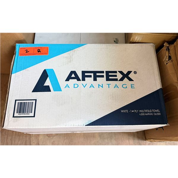Affex Advantage White 1-Ply Multifold Towel 4000 Napkins New in Box
