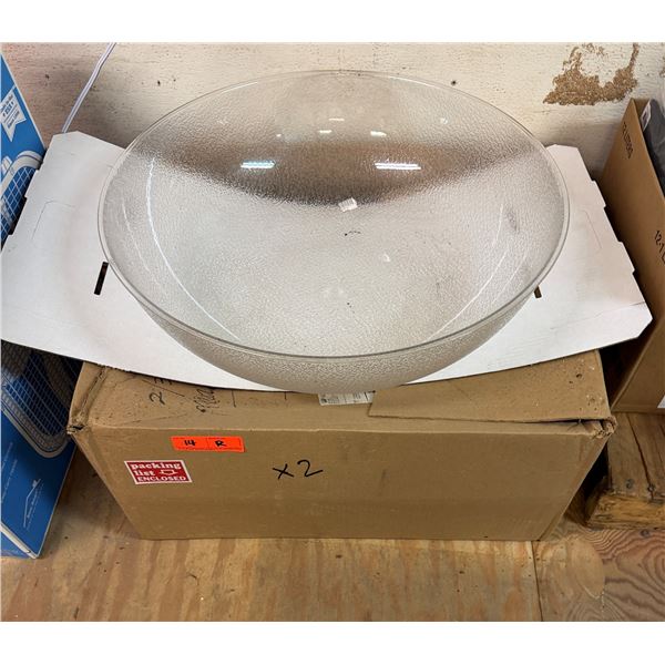 Qty 2 Very Large Clear Serving Bowls