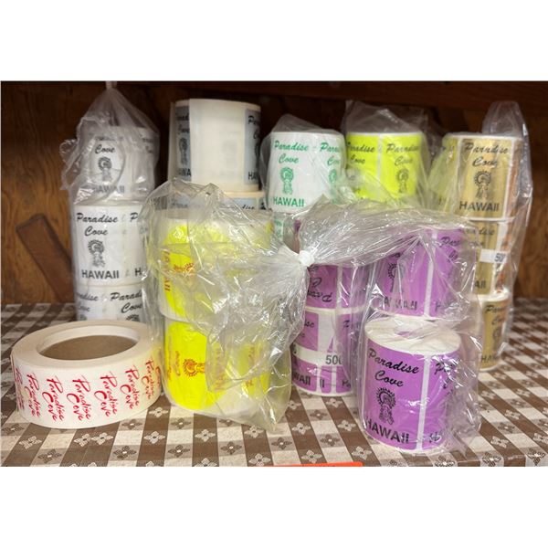 Multiple Rolls Paradise Cove Stickers & Labels