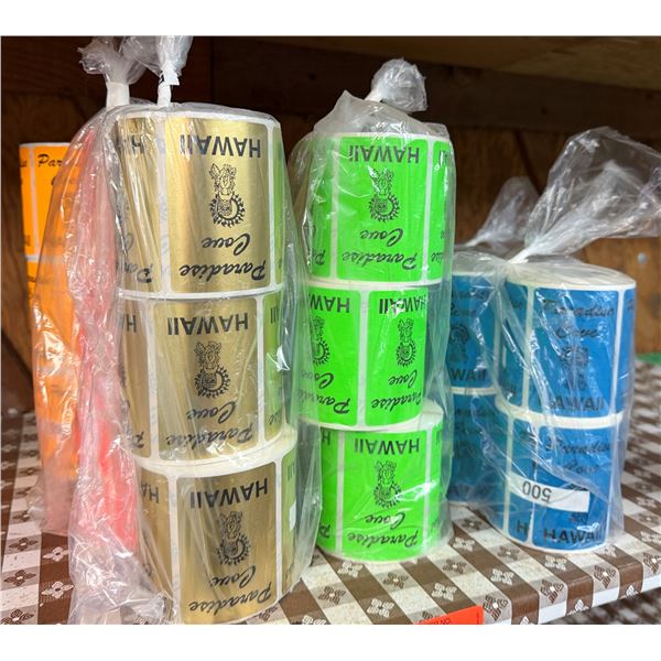 Multiple Rolls Paradise Cove Stickers & Labels