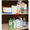 Image 1 : Multiple Bottles Hand Sanitizer, Baby Powder, Aloe, Infrared Thermometers, Antacids, etc