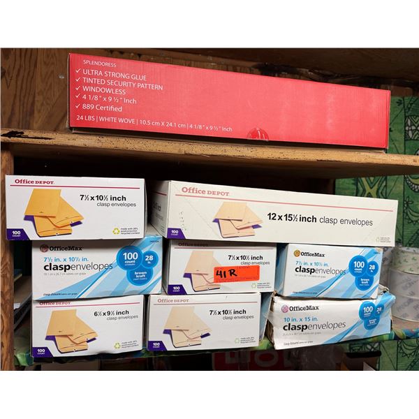 Multiple Boxes Clasp Envelopes, Misc Sizes