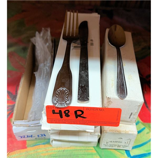 Multiple Boxes Flatware: Forks, Knives & Spoons