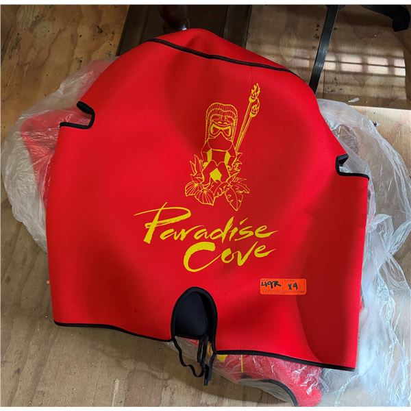 Qty 9 Red Paradise Cove Cooler Covers